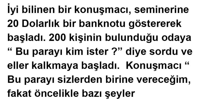 20 Doları İstemek