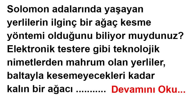 Ağacı Üfleyerek Kesmek