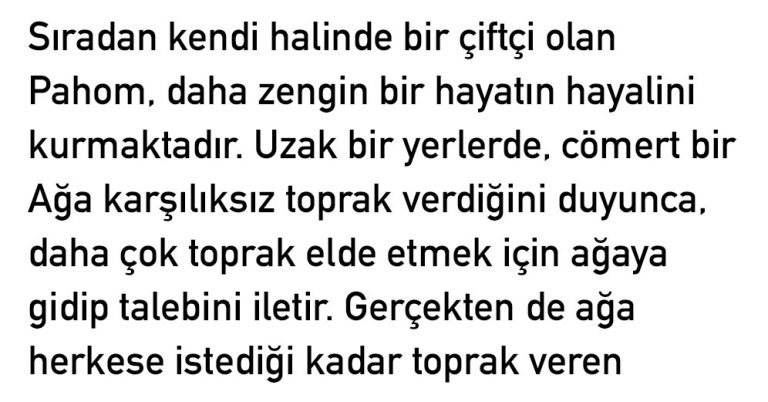 Bir İnsana Ne Kadar Toprak Yeter?