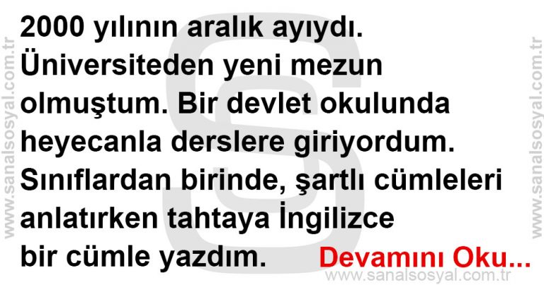 Bir Öğretmenin Ağlatan Hatası