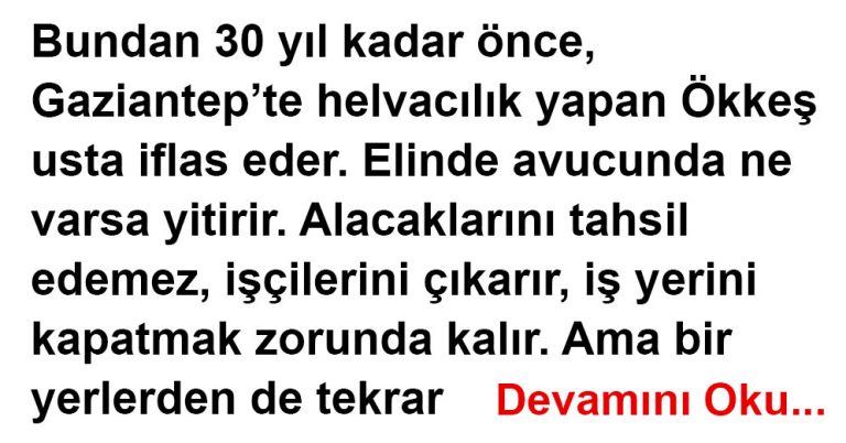 BİR TORBA TOZ ŞEKER…!