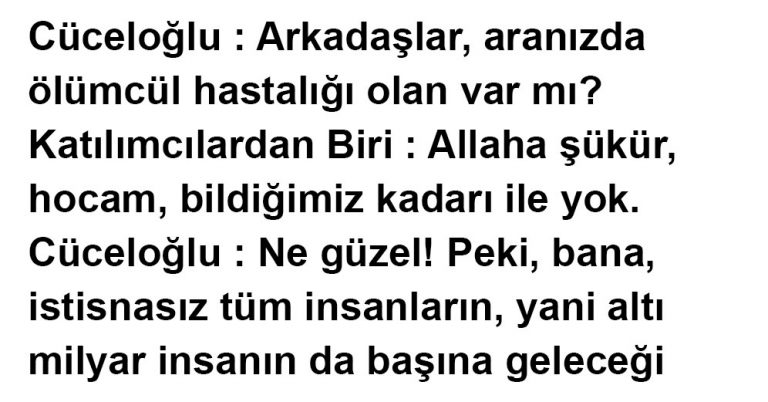 Doğan Cüceloğlu’ndan Hayat Dersi