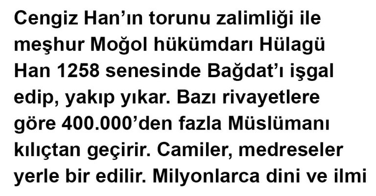 DÜNYADA ZULMÜ DURDURMAK İSTİYORSAK