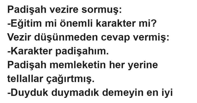 Eğitim mi önemli karakter mi?