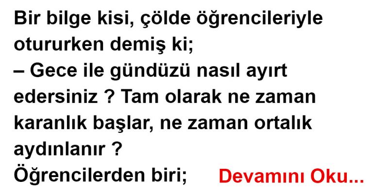 Gece ile Gündüz Nasıl Ayırt Edilir