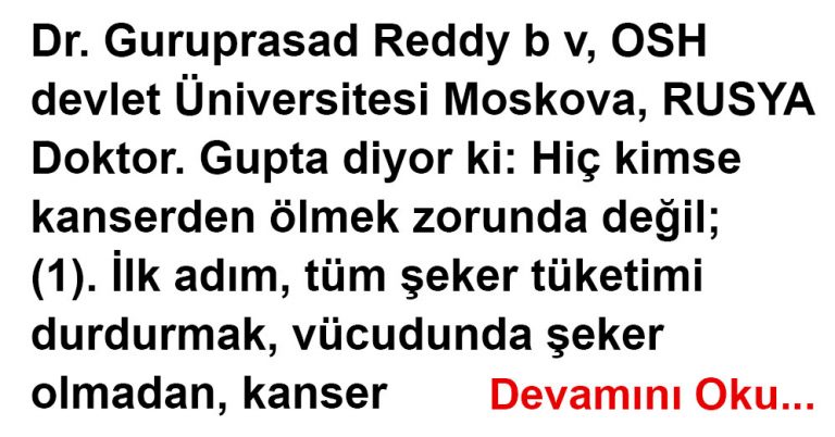 Hiç kimse kanserden ölmek zorunda değil