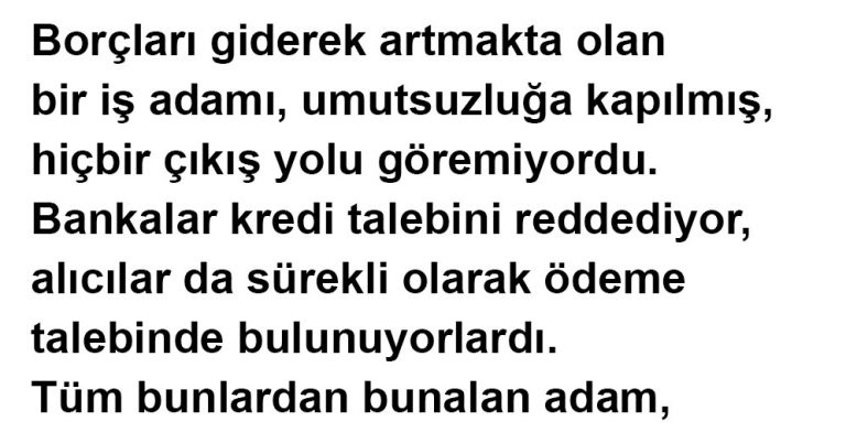 Kasadaki Çek Hikayesi