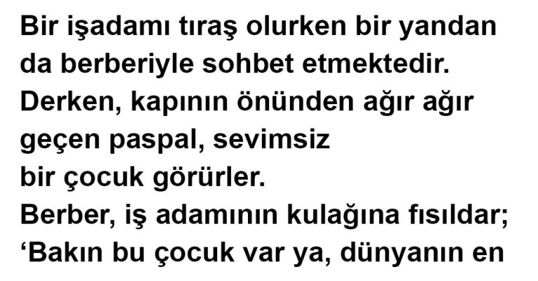 Paspal çocuğun aklı