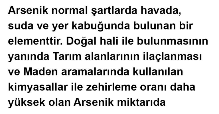 Pirinçte Bulunan Arsenik