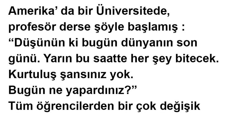 Profesörden Hayat Dersi