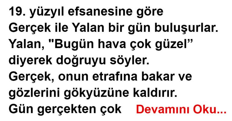 Yalan ve Gerçek