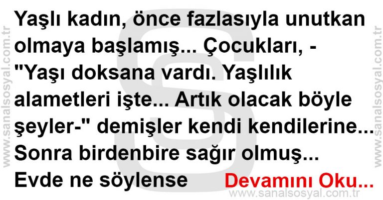 YAŞLILIK ALAMETLERİ