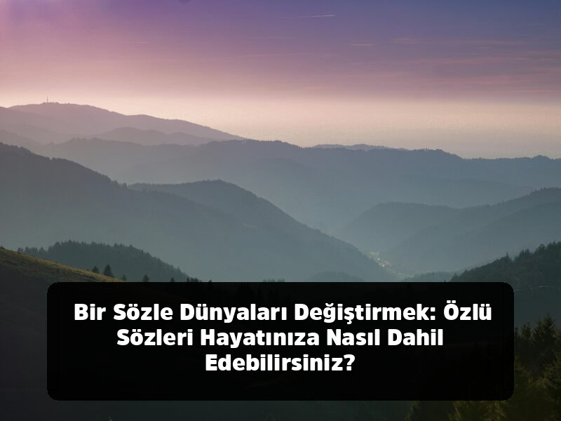 Lafı Gediğine Koyma Sanatı: Aklınızdan Çıkmayacak, Hayatınızı Değiştirecek En Kapsamlı Özlü Sözler Arşivi - Bir Sözle Dünyaları Değiştirmek: Özlü Sözleri Hayatınıza Nasıl Dahil Edebilirsiniz?